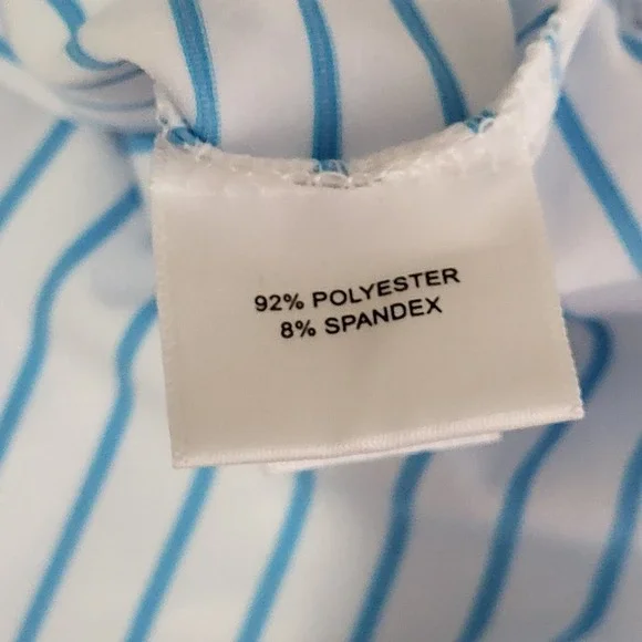 Peter Millar Polo Shirt Summer Comfort Mens XL Blue Golf Striped - Picture 6 of 11